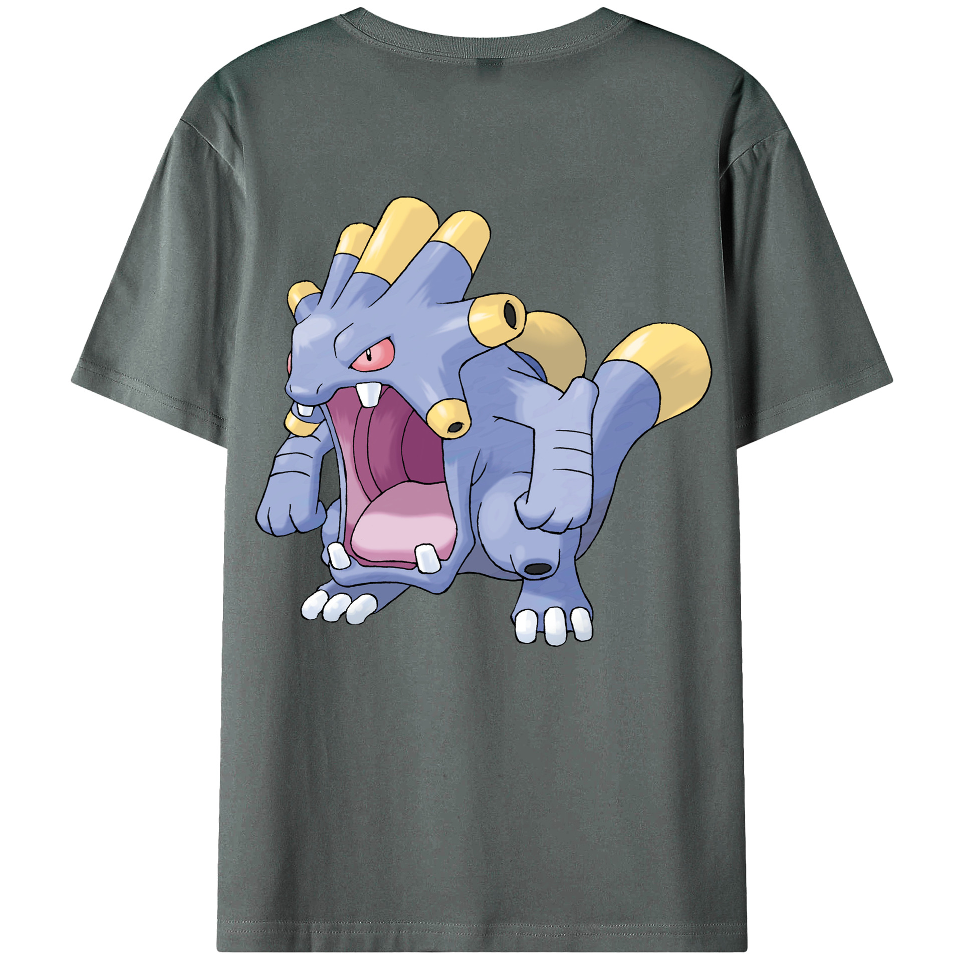 （画像用） ポケットモンスター Pokémon 綿100％ メンズ半袖Tシャツ（バックプリント） 通気性